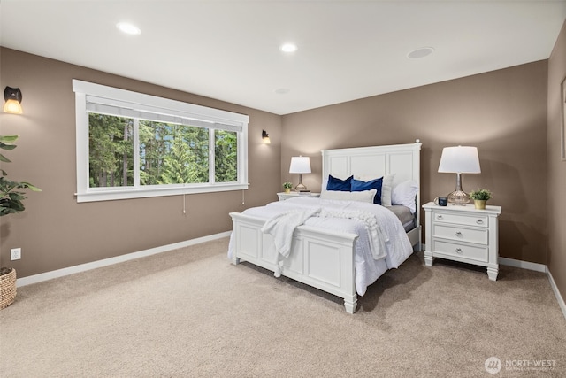 12331 3rd Ave NE, Marysville, WA 98271 - bedroom with baseboards, light carpet, and recessed lighting