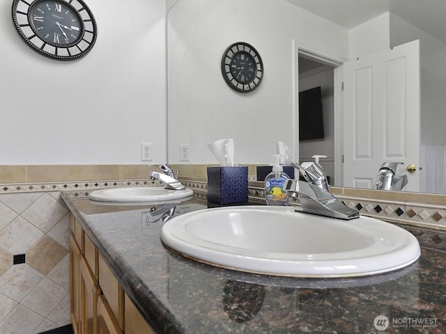full bath with double vanity