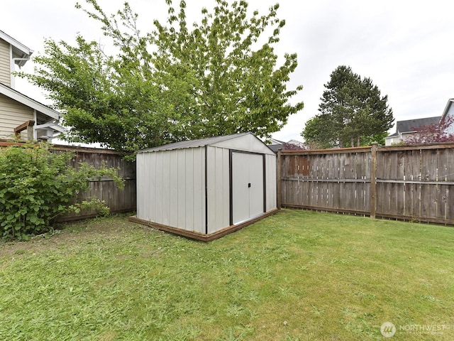 view of shed