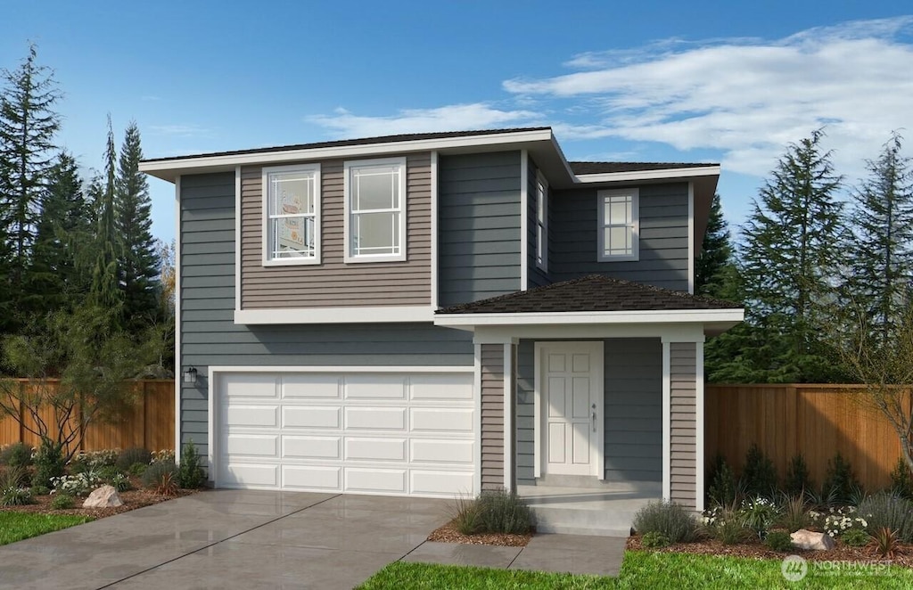 8575 46th Pl NE Unit Wm06, Marysville, WA 98270 - view of front of home featuring driveway and a garage