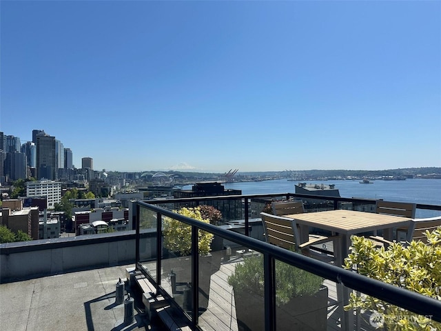 2721 1st Ave Unit 103, Seattle, WA 98121 - balcony featuring a water view and a view of skyline