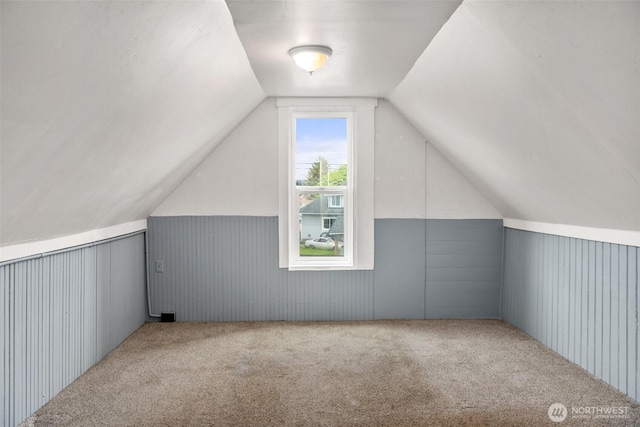1118 W Wishkah St, Aberdeen, WA 98520 - bonus room with carpet, lofted ceiling, and wainscoting