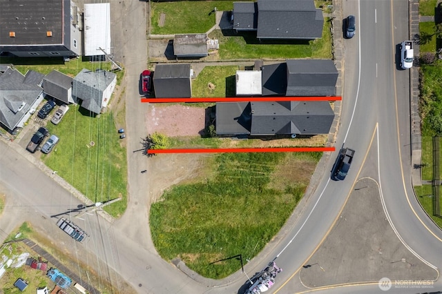 1118 W Wishkah St, Aberdeen, WA 98520 - aerial view of property and surrounding area featuring property parcel outlined