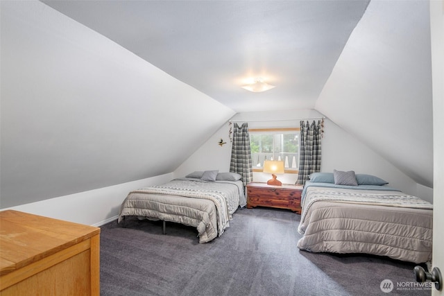 100 Aspen Ln, Packwood, WA 98361 - carpeted bedroom featuring lofted ceiling