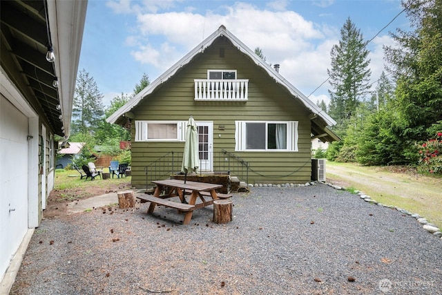 100 Aspen Ln, Packwood, WA 98361 - back of property featuring cooling unit