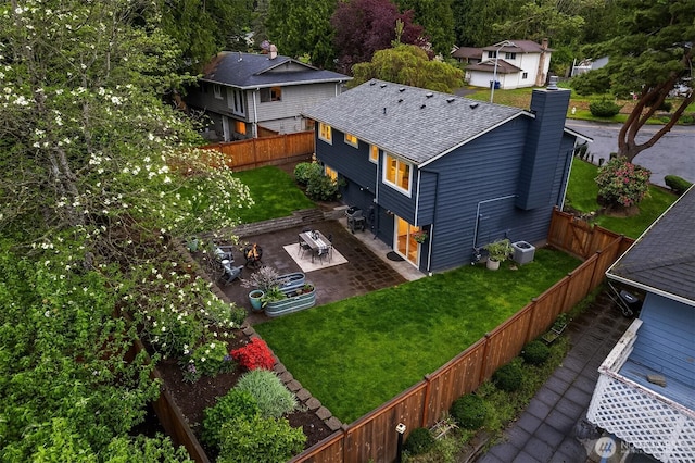 view from above of property