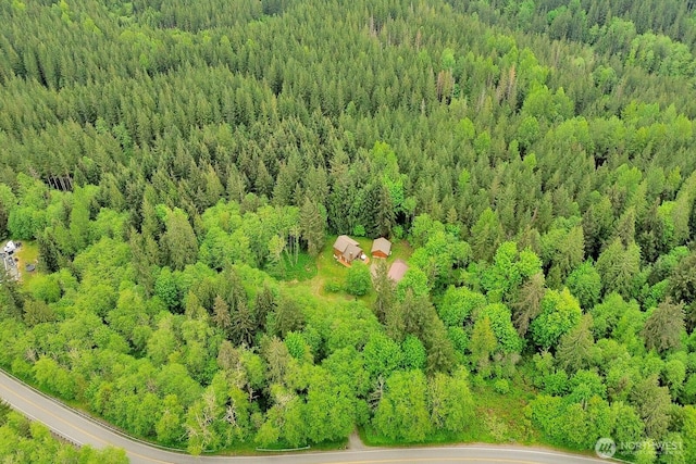 bird's eye view of a heavily wooded area