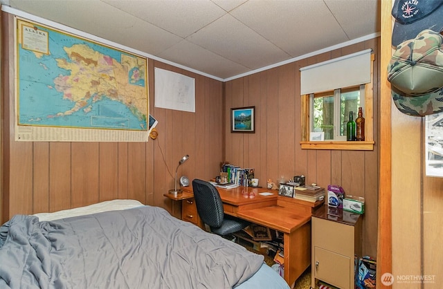 18242 643rd Ave NE Unit 54, 53, Baring, WA 98224 - bedroom with ornamental molding and wooden walls