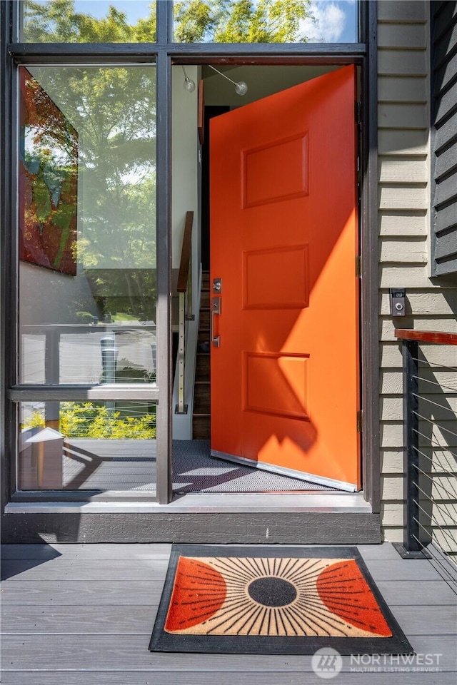 view of exterior entry