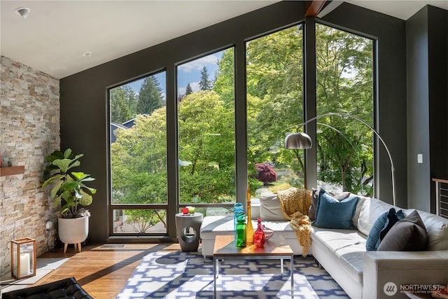 view of sunroom