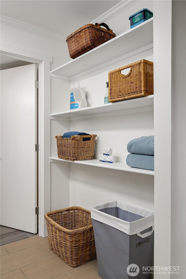 view of storage area