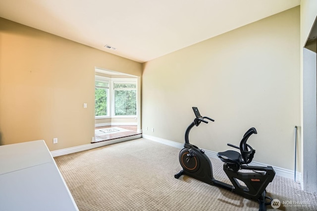 16925 SE 224th St, Kent, WA 98042 - exercise area featuring baseboards and carpet floors