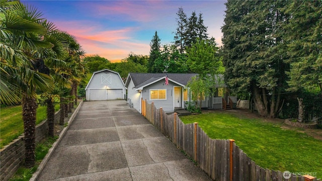 10320 16th St E, Edgewood, WA 98372 - view of front of home with a garage and an outdoor structure