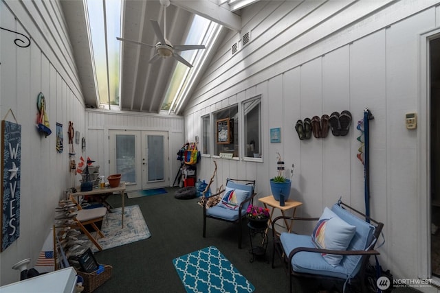 5418 Nootka Loop, Blaine, WA 98230 - view of patio / terrace with french doors and a ceiling fan