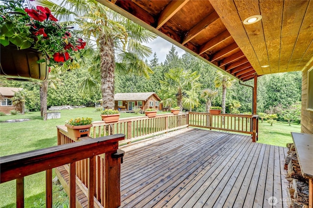 37611 Hansville Rd NE, Hansville, WA 98340 - wooden deck featuring a yard and an outdoor structure