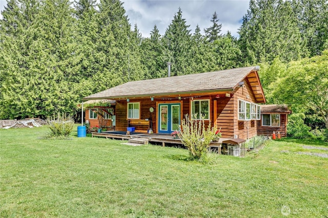 37611 Hansville Rd NE, Hansville, WA 98340 - view of front of property featuring a front yard and a wooded view