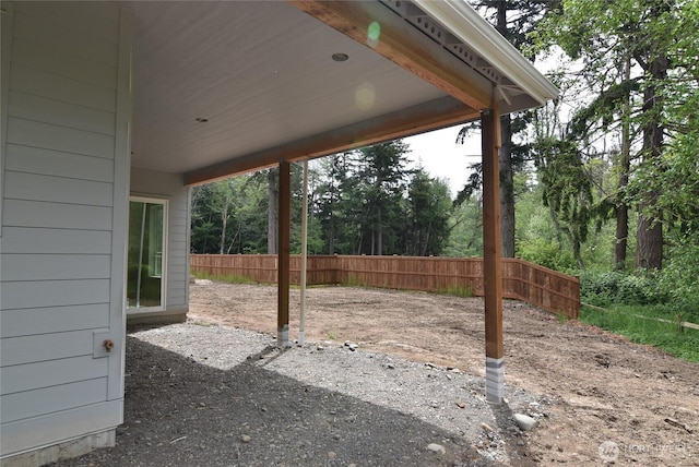view of patio with fence