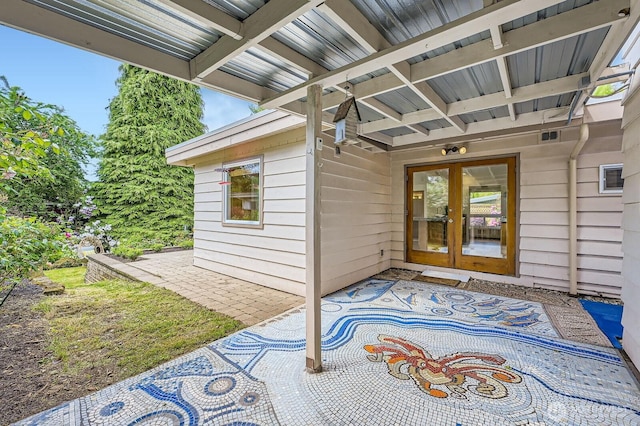 2545 NE 204th St, Shoreline, WA 98155 - view of exterior entry with french doors and a patio area