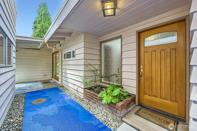 2545 NE 204th St, Shoreline, WA 98155 - view of exterior entry with a patio area
