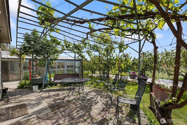 20501 Delta Rd NW, Soap Lake, WA 98851 - view of patio / terrace featuring a pergola