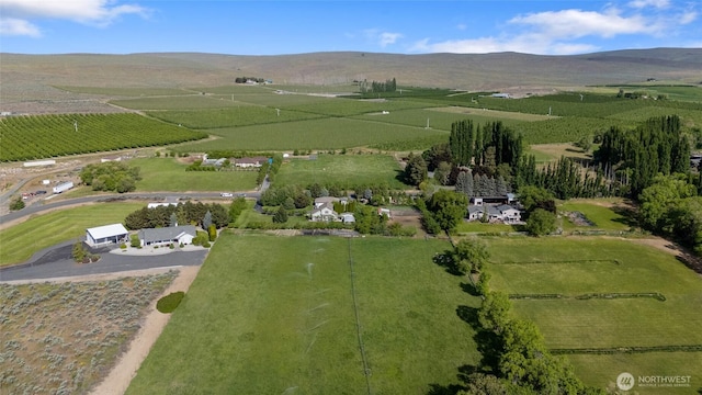 20501 Delta Rd NW, Soap Lake, WA 98851 - aerial overview of property's location with abundant farmland, rural landscape, and mountains