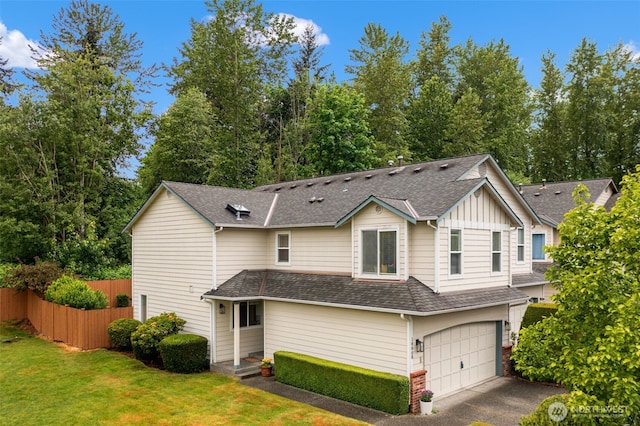 18808 19th Dr SE, Bothell, WA 98012 - view of front of property featuring a garage, a shingled roof, driveway, and board and batten siding