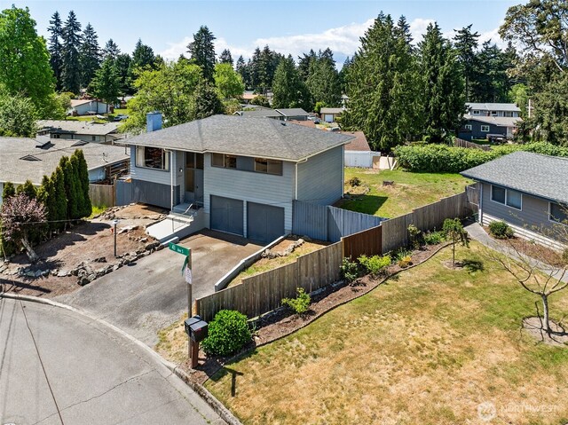 view from above of property