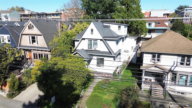 aerial view of residential area