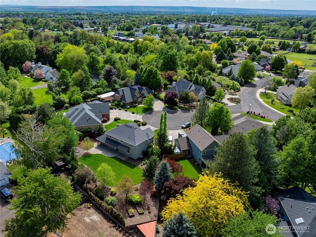 aerial view of residential area