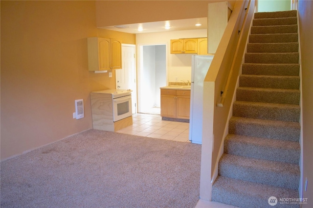 615 George Taylor Rd, Silverlake, WA 98645 - stairs with carpet flooring and tile patterned floors