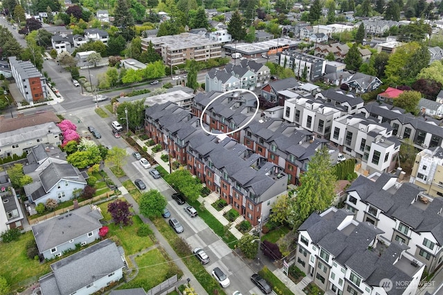 aerial view of residential area