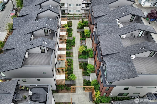 aerial view of residential area