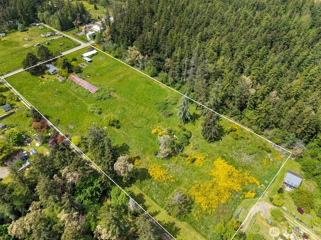 660 Schwartz Rd, Nordland, WA 98358 - aerial overview of property's location with property boundaries highlighted and a forest