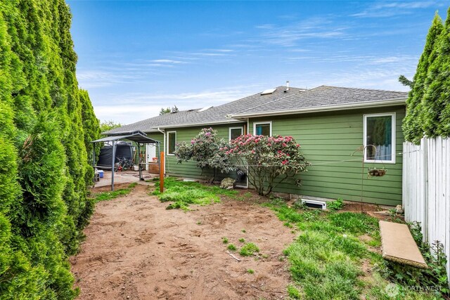 801 Bender Pl, Lynden, WA 98264 - back of property featuring a gazebo and fence