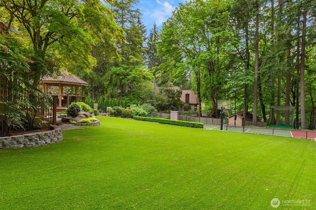 13007 167th Ave NE, Redmond, WA 98052 - view of yard featuring a gazebo and basketball court