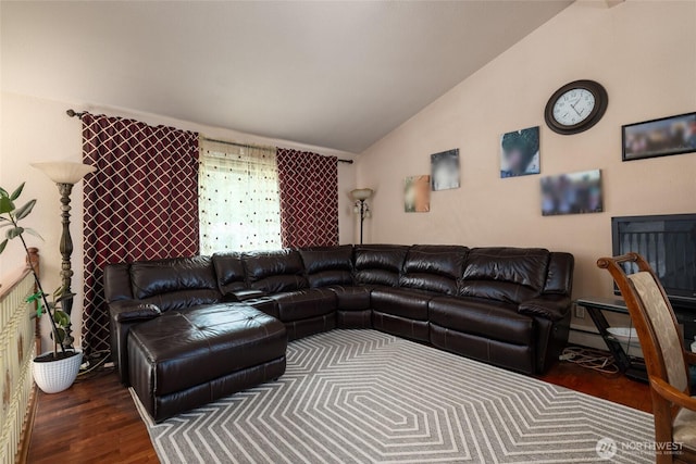 2809 E Sunset, Bellingham, WA 98226 - living room with vaulted ceiling and wood finished floors
