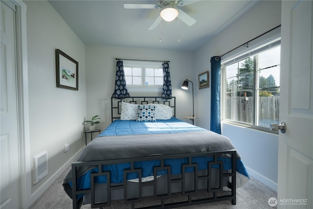 213 N Division, Elma, WA 98541 - carpeted bedroom with baseboards and a ceiling fan