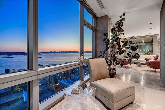 715 2nd Ave Unit 1801, Seattle, WA 98104 - living area with a water view