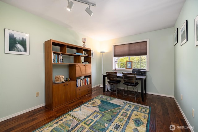 987 NW Camano Dr, Camano Island, WA 98282 - office space with hardwood / wood-style flooring and baseboards