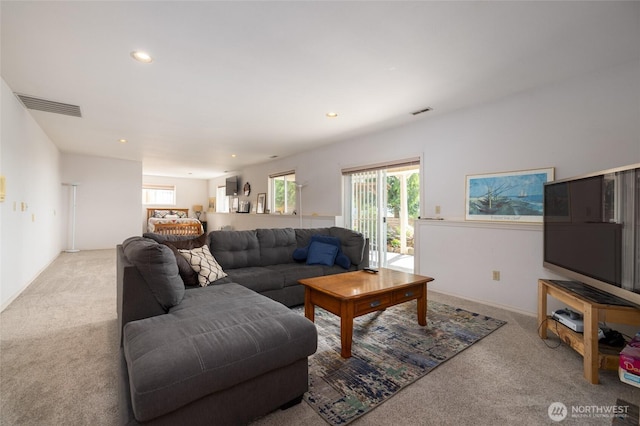 987 NW Camano Dr, Camano Island, WA 98282 - living area with carpet and recessed lighting