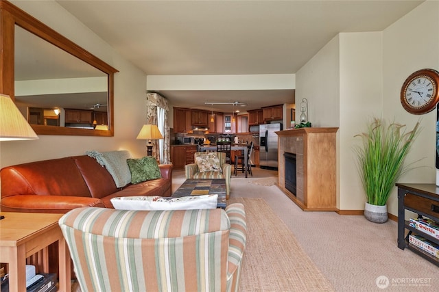 7806 Birch Bay Dr Unit 515, Blaine, WA 98230 - living room with light carpet and baseboards