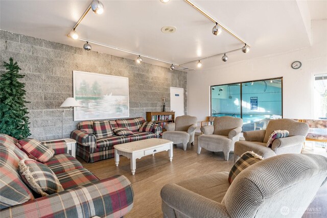 7806 Birch Bay Dr Unit 515, Blaine, WA 98230 - living room with track lighting and wood finished floors
