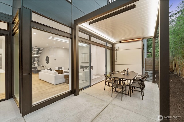 view of patio with outdoor dining space