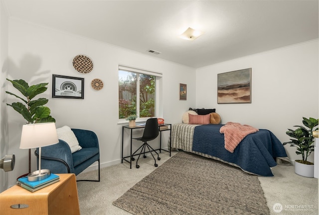 18906 32nd Ave NE, Lake Forest Park, WA 98155 - bedroom featuring carpet floors and ornamental molding
