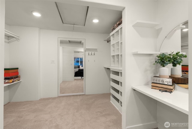18906 32nd Ave NE, Lake Forest Park, WA 98155 - spacious closet with attic access and light colored carpet