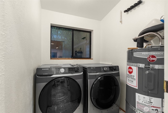 18906 32nd Ave NE, Lake Forest Park, WA 98155 - washroom with secured water heater and washer and clothes dryer