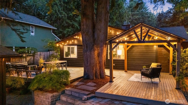18906 32nd Ave NE, Lake Forest Park, WA 98155 - wooden deck featuring a gazebo and fence