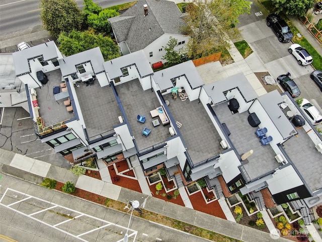 aerial perspective of suburban area