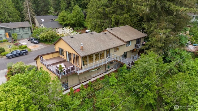 view of subject property