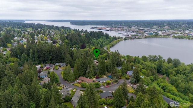 view of property location with a nearby body of water